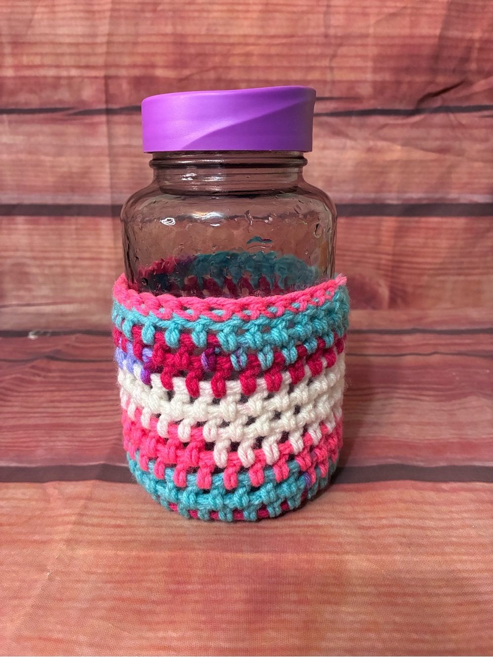 Handmade Multicolor Crochet Drink Coozie